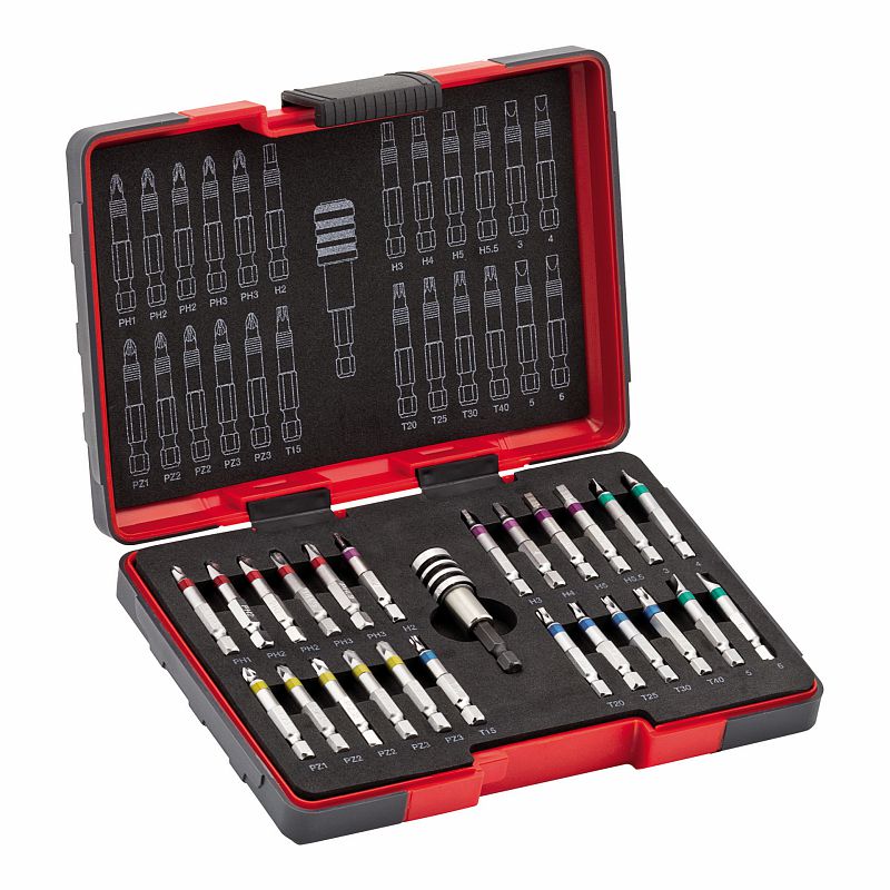 Assortment of long screwdriver inserts (25 pcs) - 1/4 Assortment of long screwdriver inserts (25 pcs) - 1/4